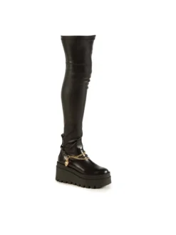 Carinii Stivali Sopra Il Ginocchio B8423 Nero